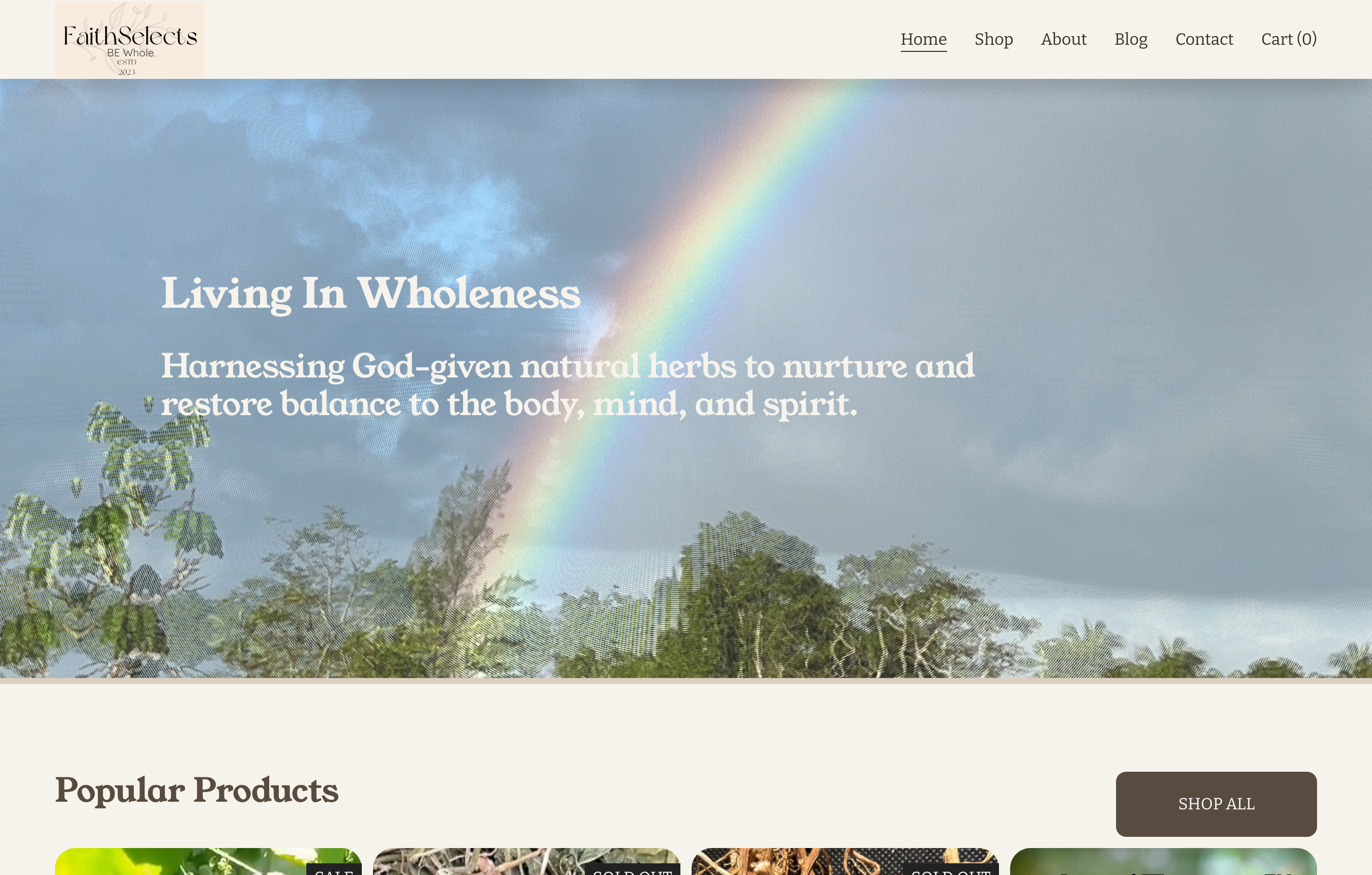FaithSelects SquareSpace Landing Page